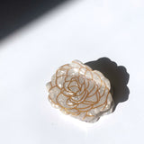 Hand-Painted Flower Claw Hair Clip