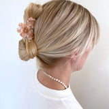 Hand-Painted Flower Claw Hair Clip