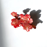 Hand-Painted Flower Claw Hair Clip