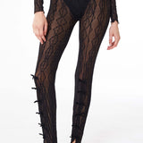Find Me Now Mariposa Bow Tights | Black