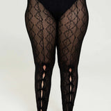 Find Me Now Mariposa Bow Tights | Black