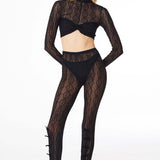 Find Me Now Mariposa Bow Tights | Black