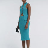 Button up skirt with side detail
