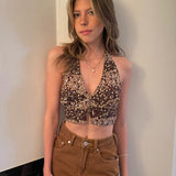 Motel Daphne Top in Retro Polka Stripe Brown