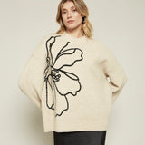 Another Girl Flower Intarsia Jumper