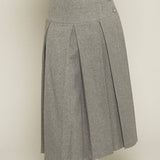 Another Girl Pleated Split Midi Skirt