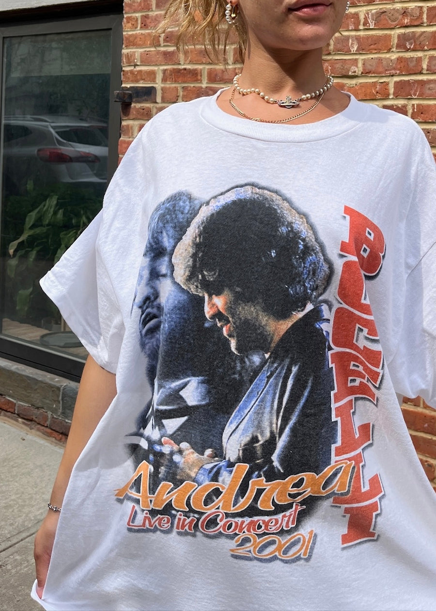 Vintage Andrea Bocelli 2001 Concert T-Shirt