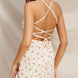 Dress Forum Cream and Rose Sundress