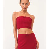 Loucia Pin Tuck Tube Top