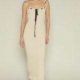 Another Girl Ruffle Knit Bardot Maxi Dress