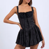 Sky to Moon Jacquard Corset Romper