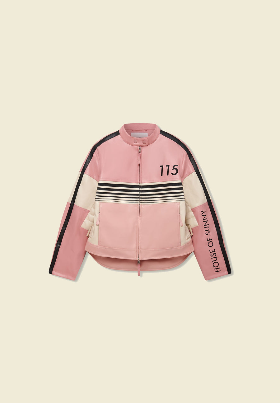 House of Sunny The Racer Jacket | Blush