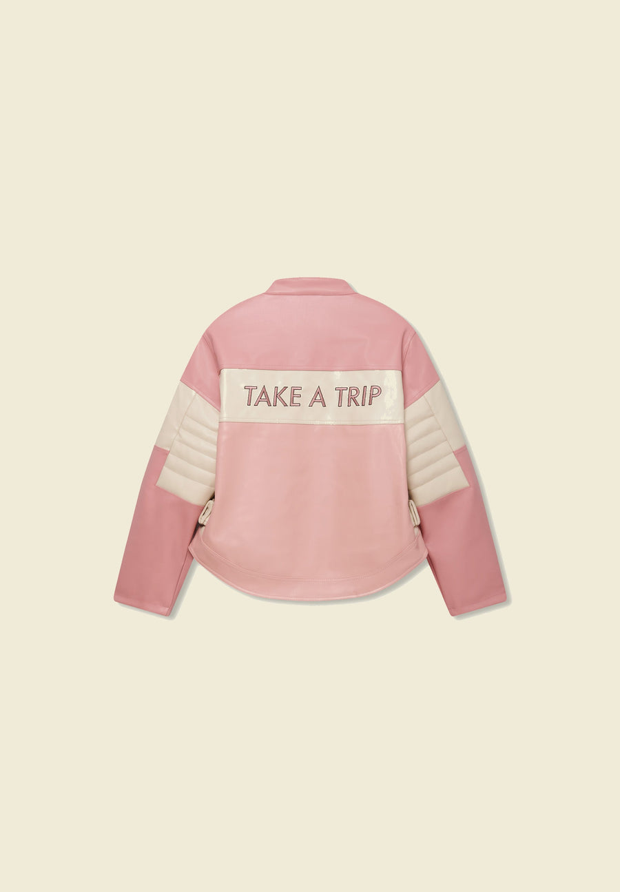 House of Sunny The Racer Jacket | Blush