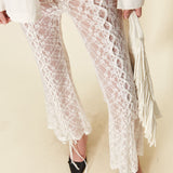 House of Sunny Lovers Lace Pants | Porcelain