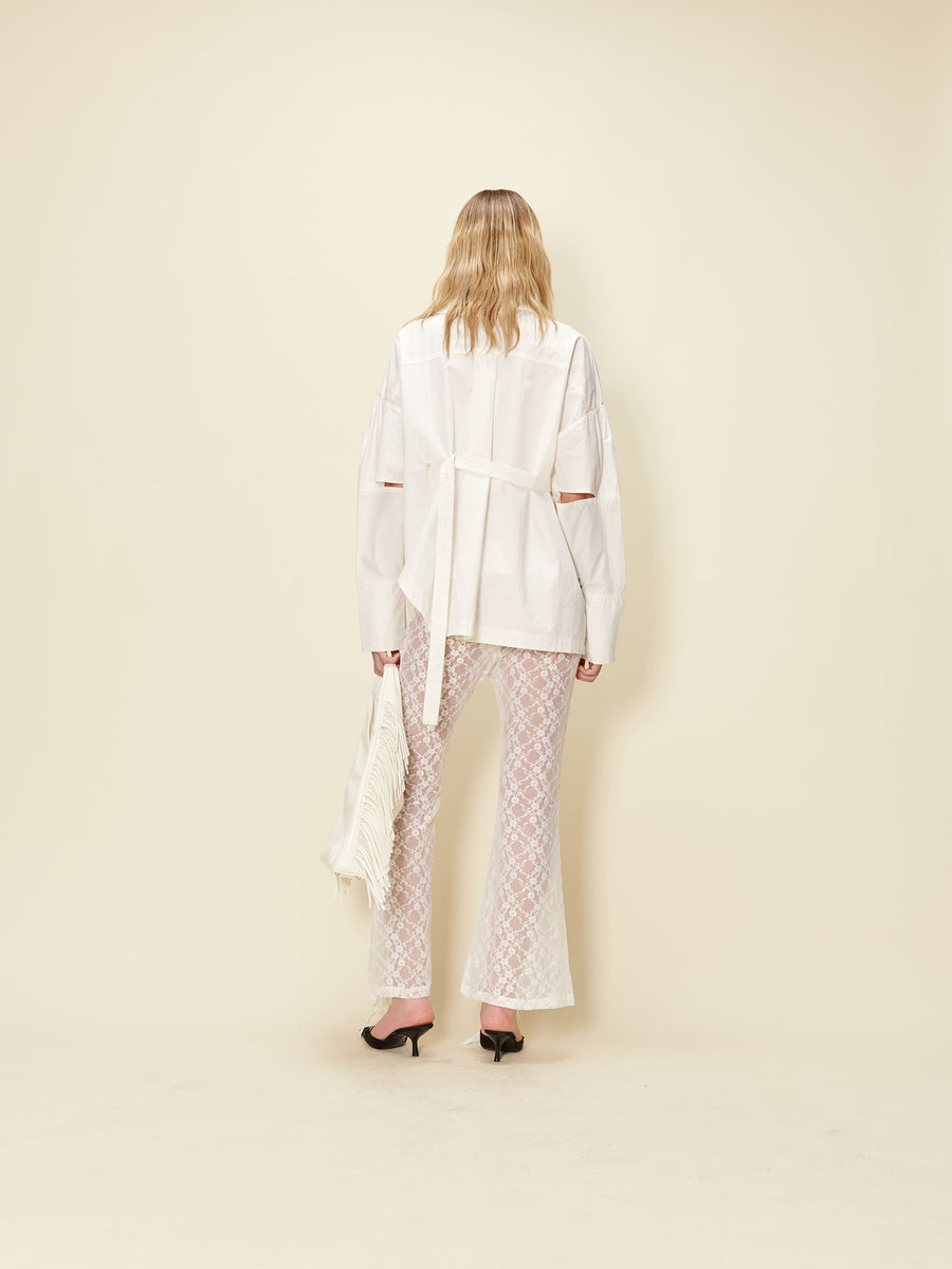 House of Sunny Lovers Lace Pants | Porcelain
