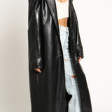 The Joan Vegan Leather Trench