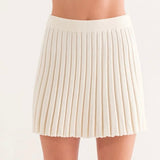 Loucia Pleated Knit Mini Skirt