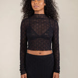 NLT Abra Jacquard Mesh Top