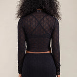 NLT Abra Jacquard Mesh Top