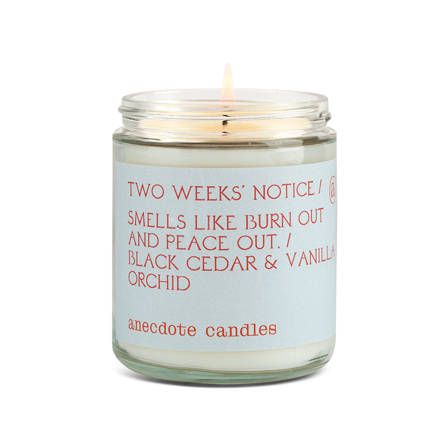 Anecdote Candles Two Weeks Notice