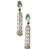 Loffie Light Green Chandelier Earrings