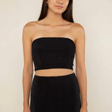 NLT Double Layer Bandeau Top | Black