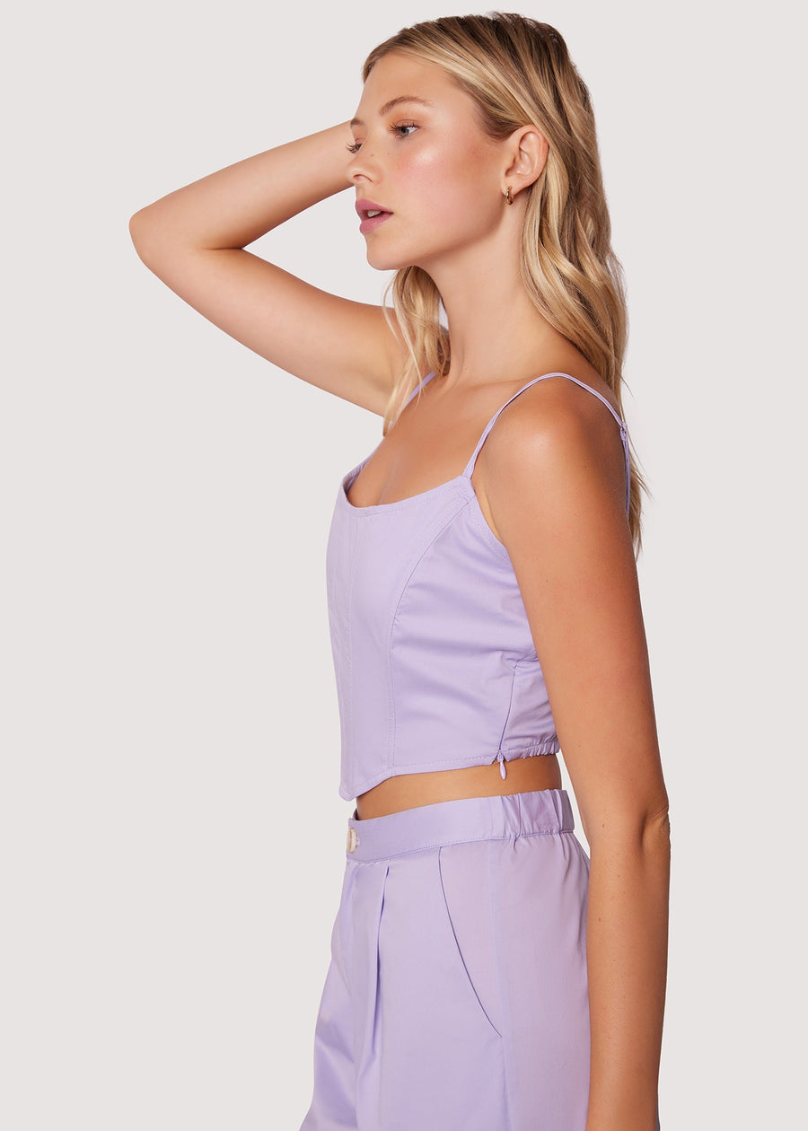 Lost + Wander Bright Orchid Corset Top
