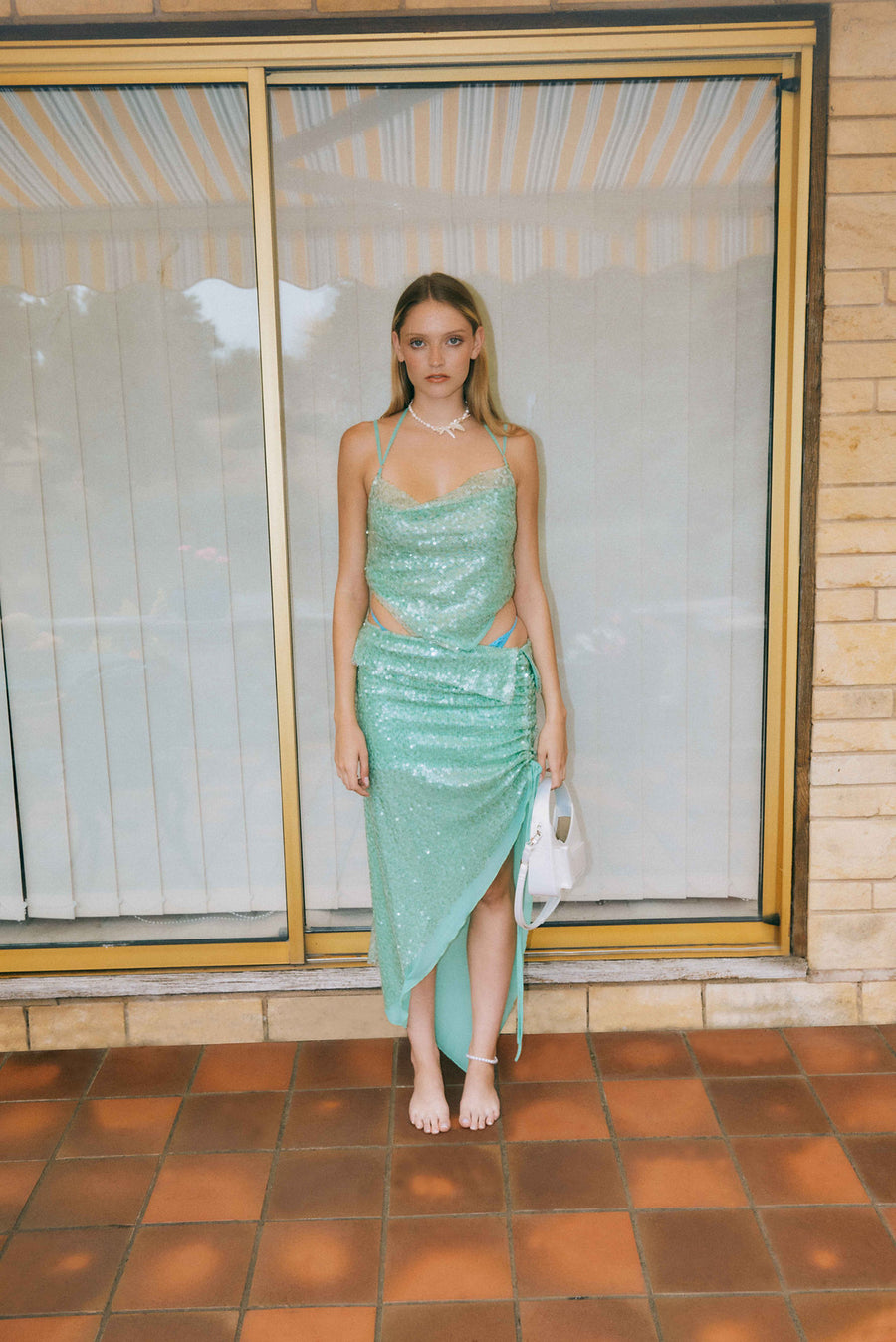 House of Sunny Splash Skirt | Sea Green