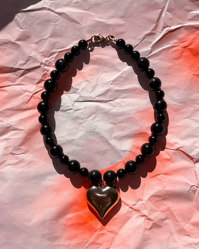 Notte Midnight Heart of Gold Necklace