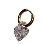 Notte Heart Lock Earrings | Single