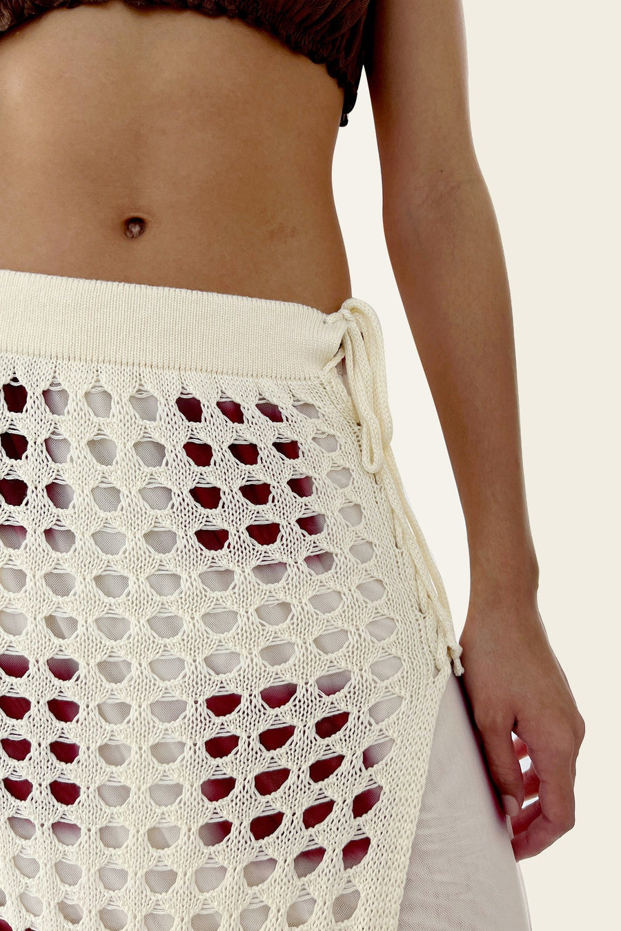 Find Me Now Mariela Knit Midi Skirt | Cream