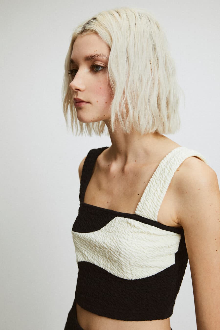 Rita Row Margot Knit Bustier | Black & White