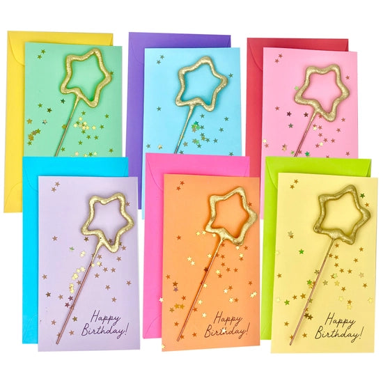 Tops Malibu Mini Sparkler Card - Happy Birthday! Make a Wish! Let’s Celebrate!