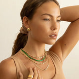 Shayna Baguette Necklace | Emerald