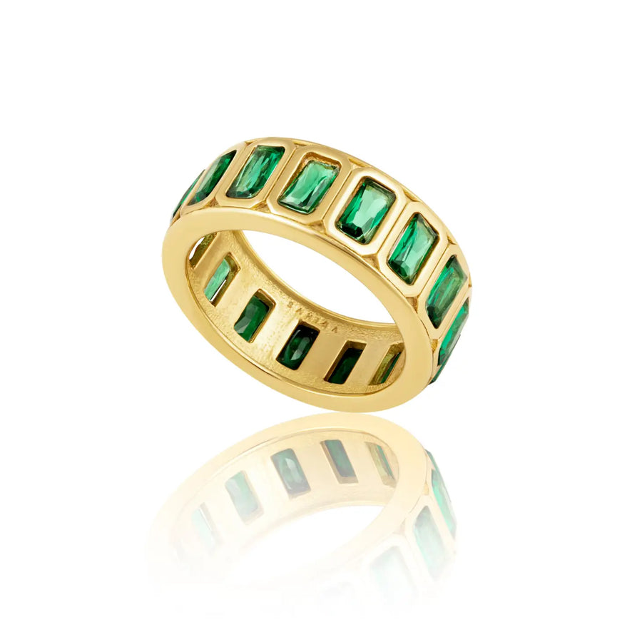 Sahira Peyton Band Ring | Emerald