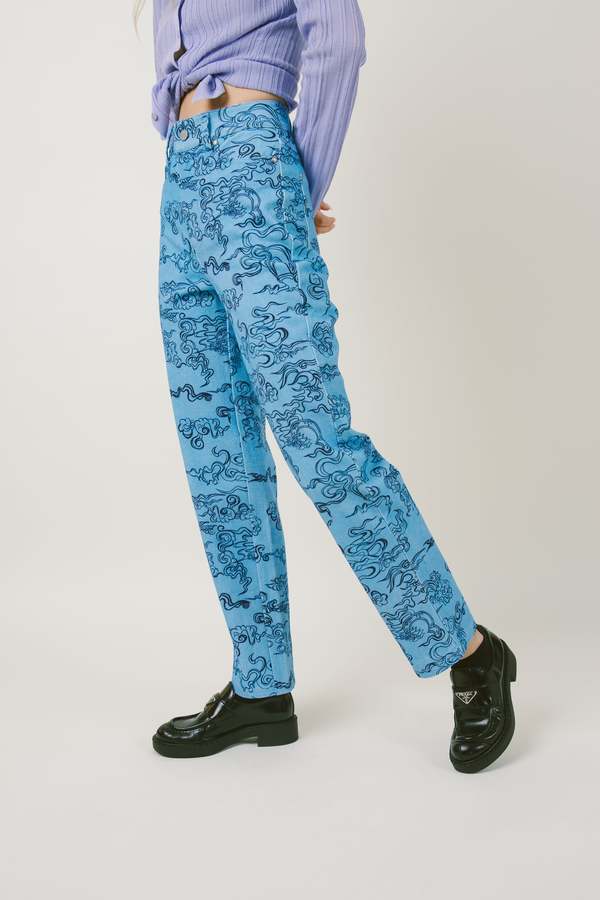 Rationalle Raya Pant in Bright Blue