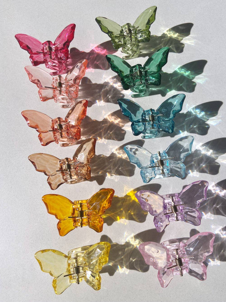 Solar Eclipse Butterfly Clear Mini Claw