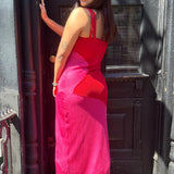Suboo Frida Strappy Colourblock Slip Dress w Slip
