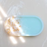 Esselle Oval Vanity Tray in Coastal or Crushed Glass