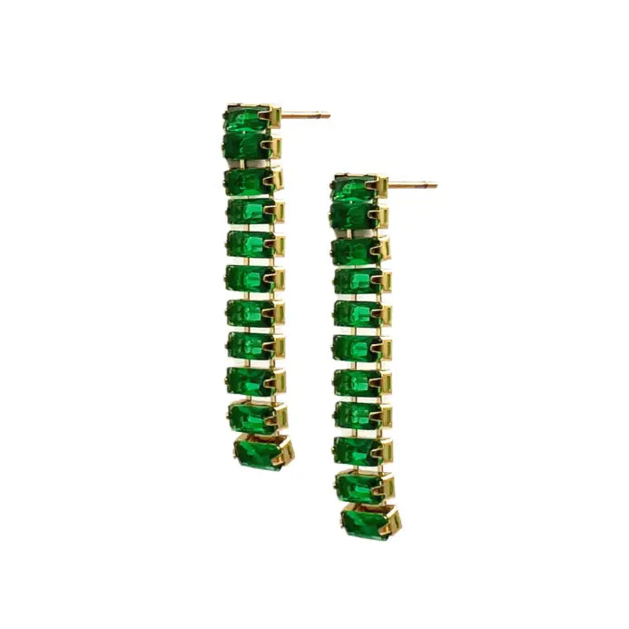 Sahira Alessia Drop Earrings | Emerald