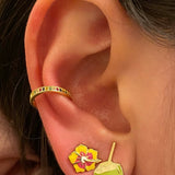 Gold Rainbow Ear Cuff Single