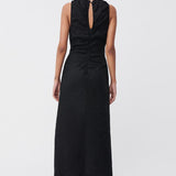 Suboo Roy Cross Front Sleeveless Maxi Dress | Black