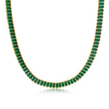 Shayna Baguette Necklace | Emerald