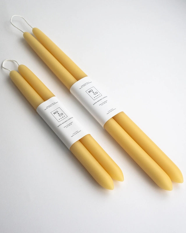 Mo & Co Dipped 100% Beeswax Candles in Terra Cotta