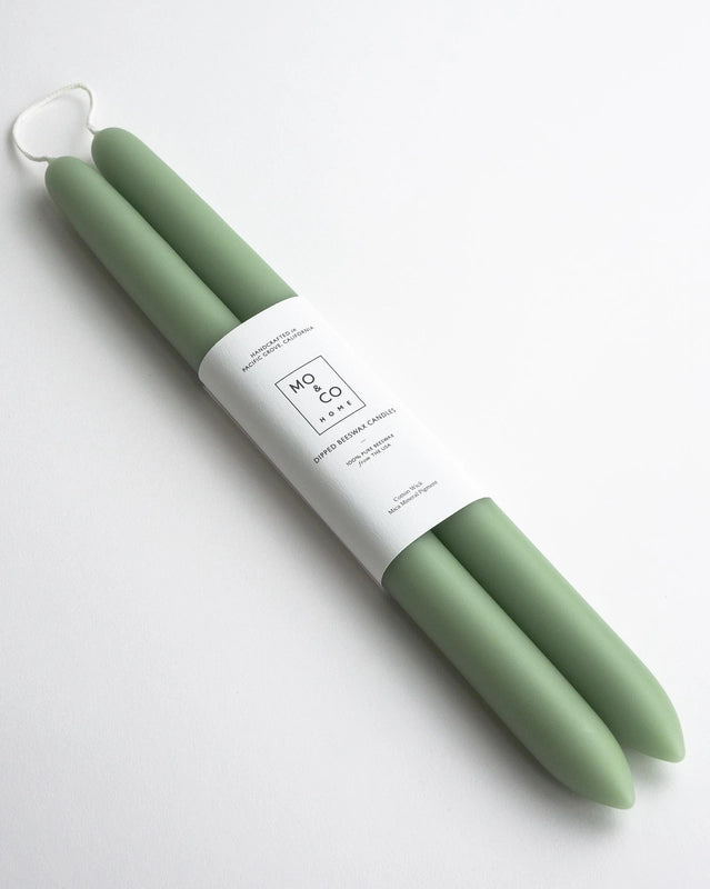 Mo & Co Dipped 100% Beeswax Candles in Terra Cotta